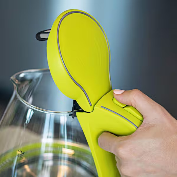 Illuminated 6.5-Cup Green Electric Kettle with Filter, Fast Heating and Auto-Shu