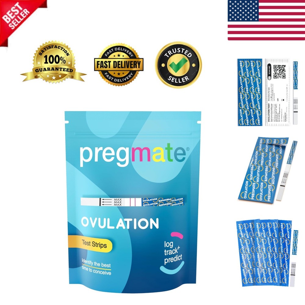 Ovulation Strips 25 Count - 25 miu/ml Sensitivity for Precise Fertility Testing