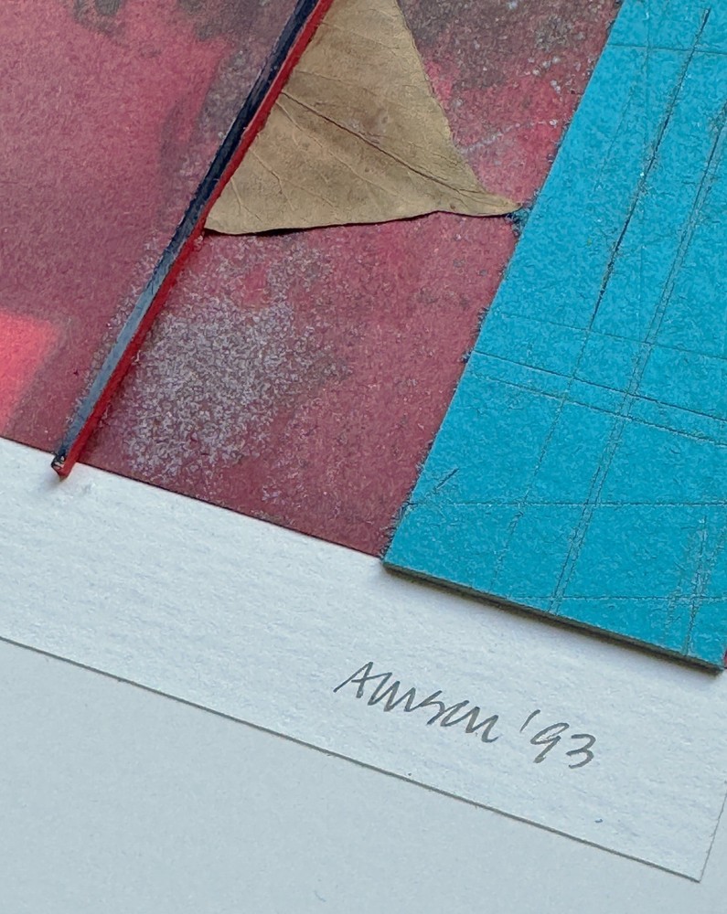 HARRY AMSON (British 20C) - MIXED MEDIA ABSTRACT COMPOSITION #1