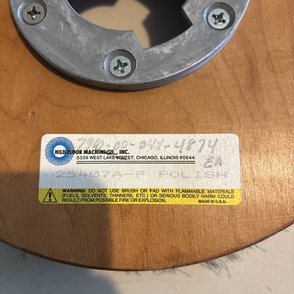Hild Floor Machine Spin Off Sweeper Pad Brush 12”