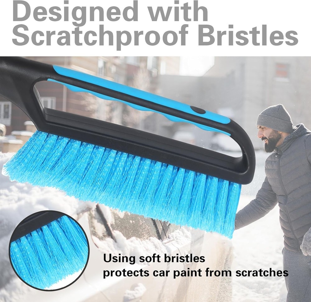 Snow Brush and Ice Scraper for Car Windshield,26.4" Window Scraper Deicer for...