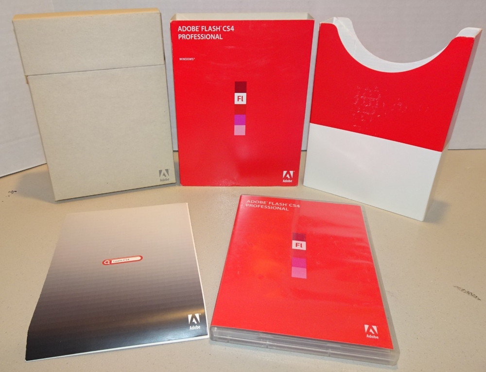 ADOBE FLASH CS4 PROFESSIONAL, Adobe Creative Suite 4, WINDOWS, Orig Pkg Serial #