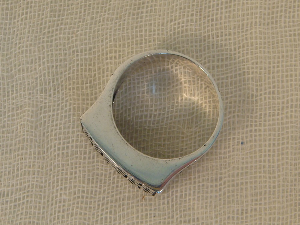 STERLING SILVER CELTIC KNOT RING SIZE 12 SQUARE KNOTWORK MODERNIST