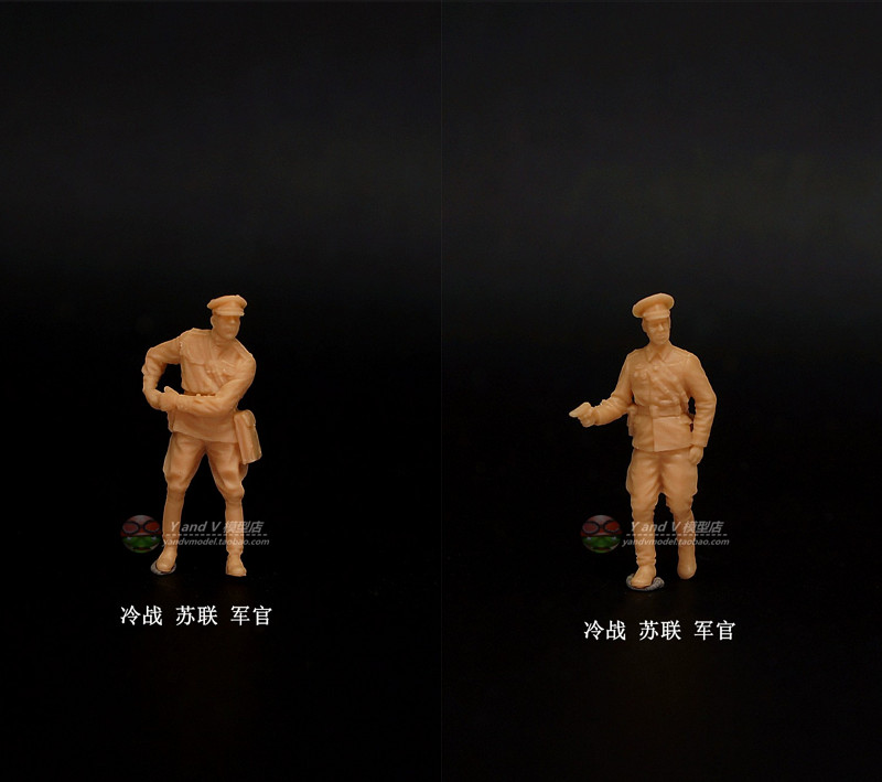 3D printed 1/72 Cold war Soviet "Combat commander/officer" 2 man group model