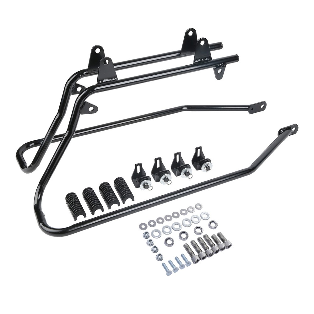 Hard Saddlebag Saddle bag Conversion Brackets Hardware For Harley Softail 84-17