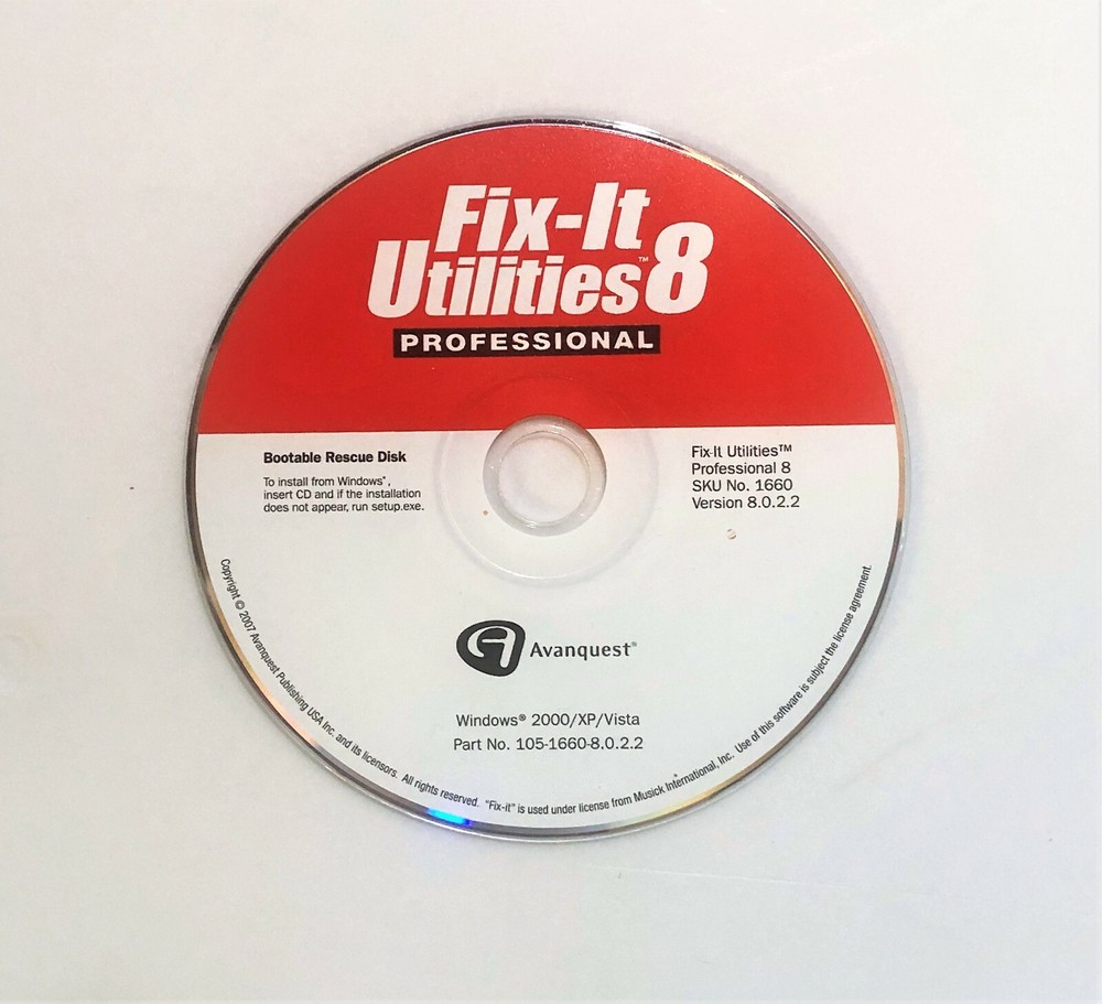 Avanquest Fix-It Utilities Professional CD Only Windows 2000/XP/Vista (2007)
