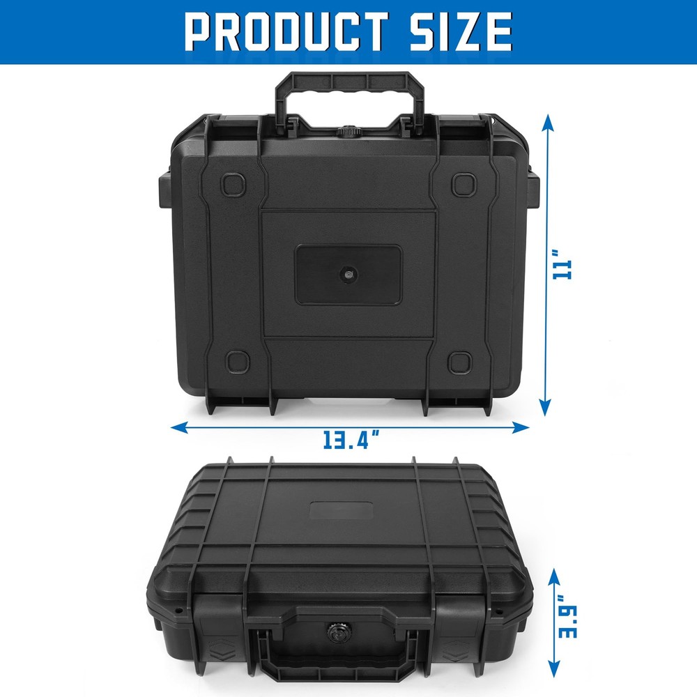 Miniature Storage Figure Case, Sturdy Hard Case Small, Black