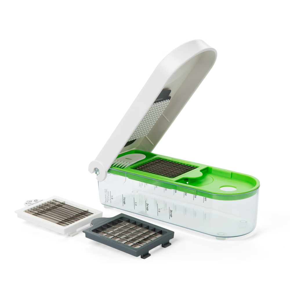 Vegetable Chopper Slicer Dicer 3 Blade Kitchen Food Cutter Container