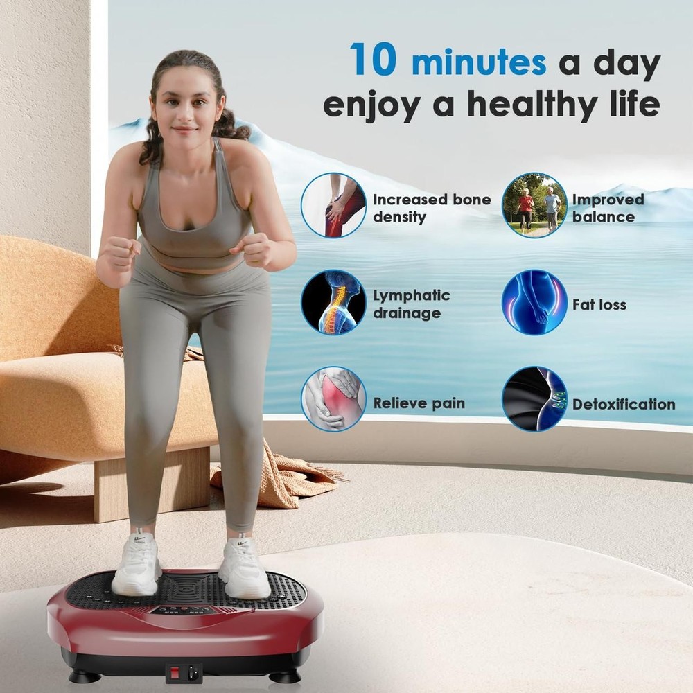 Natini Vibration Plate Exercise Machine - Whole Body Workout Vibration Platform