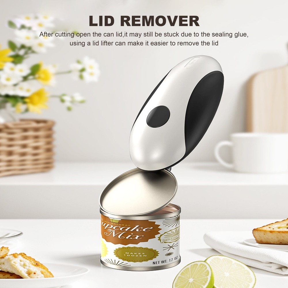One-Touch Automatic Electric Can Opener, USB Rechargeable Can Opener Smooth Edge