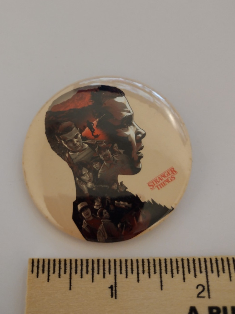 STRANGER THINGS Large Badge Button Pin