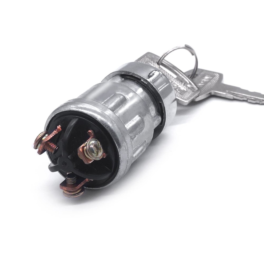 3 Wires Ignition Switch with Key 12V Universal Engine Starter Key Switch Off/...