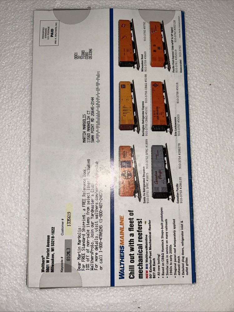 Lot Of 5 Walthers Flyer Reference Catalogs 2016-2019
