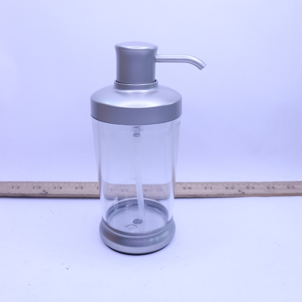 iDesign Round Soap Pump Clear/Brushed 40323CC