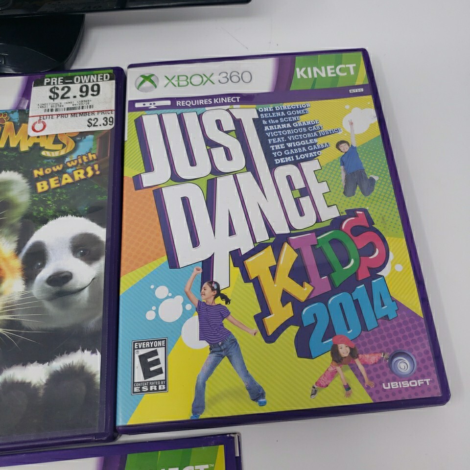 Xbox 360 Kinect Bundle - Sensor & 5 Games Cleaned and Polished Discs