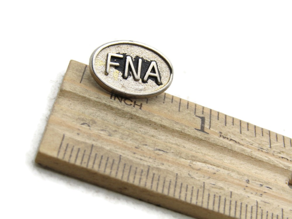 FNA Lettered Oval Pin Silver Tone