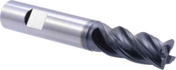 Iscar 5/8" Diam 4 Flute Single End Solid Carbide 0.024" Chamfer Width Corner ...
