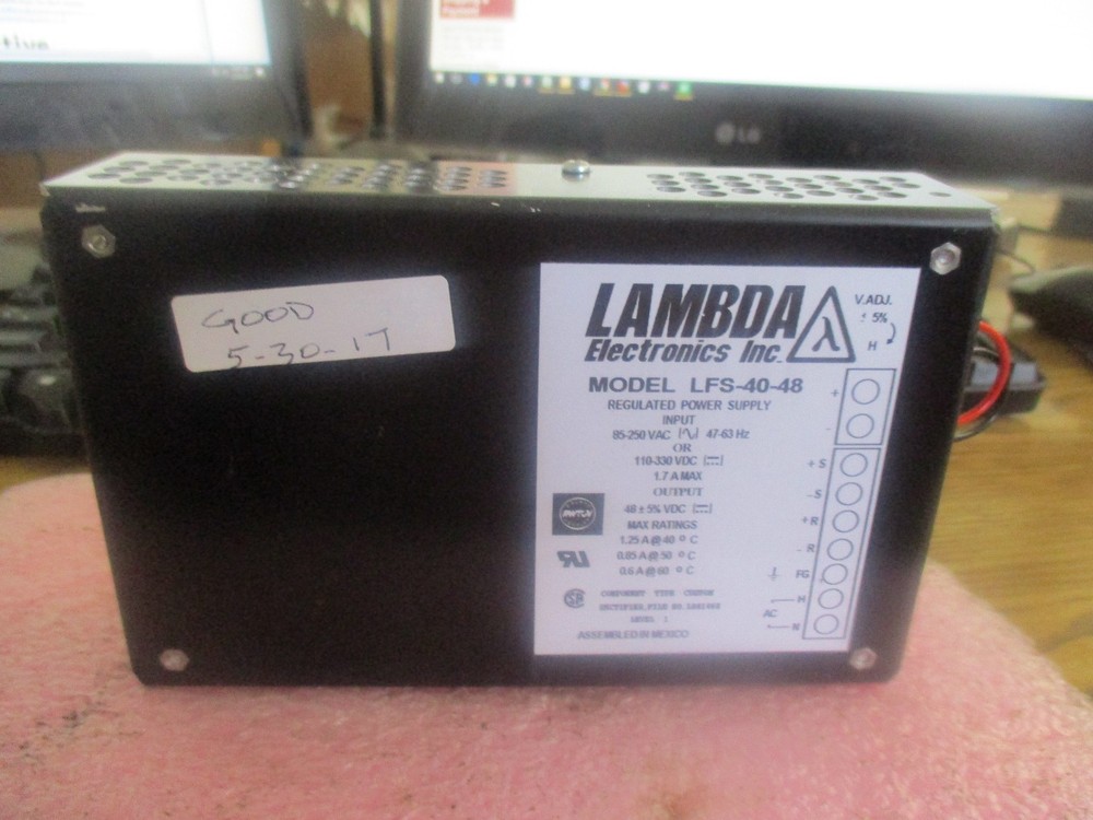Lambda Model: LFS-40-48 Regulated Power Supply. Tested Good
