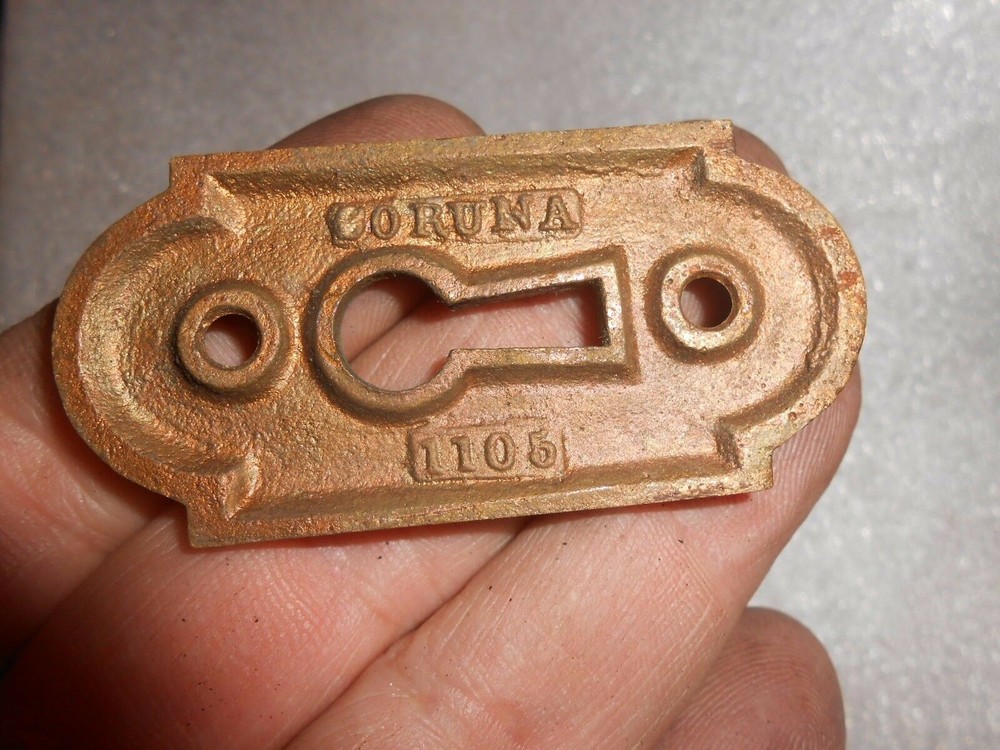 Vintage Solid Brass Skeleton Key Escutcheon Plate