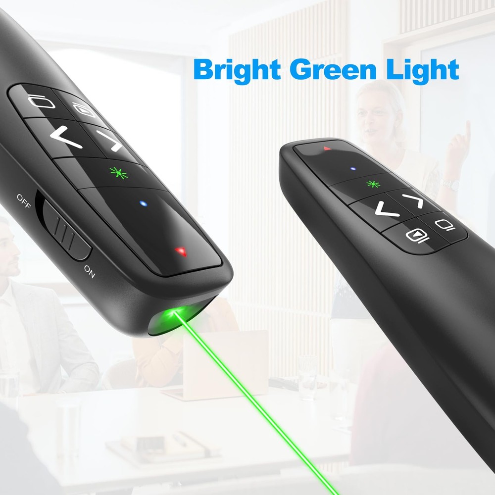 Wireless Presentation Clicker Remote - USB-C PowerPoint, Google Slides, Keynote