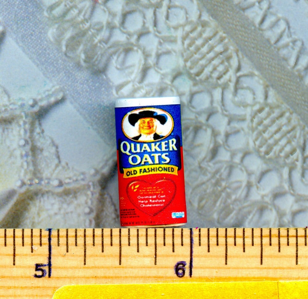 Dollhouse Miniature Size Round Old Fashioned Rolled Oats Container