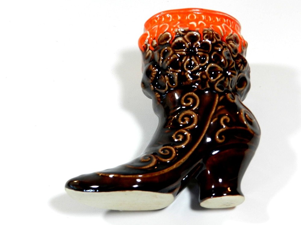 Vintage Ceramic Victorian Shoe Boot Planter
