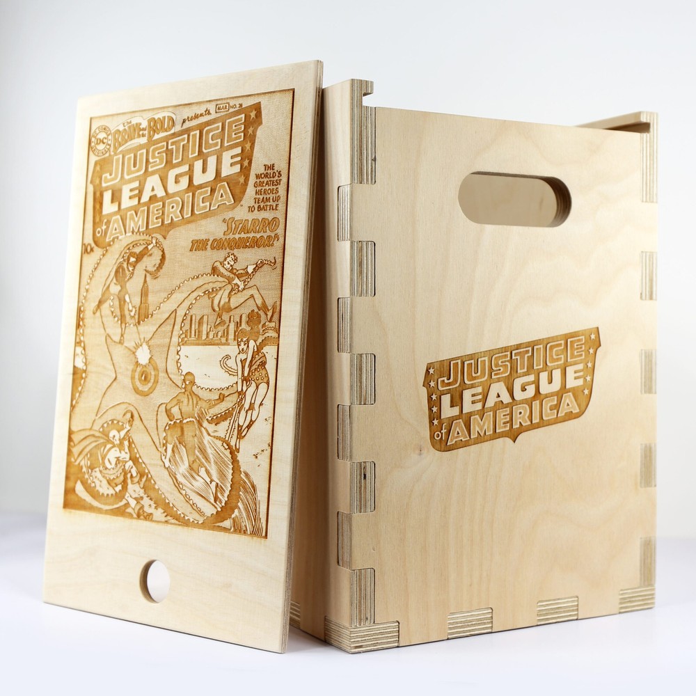 Justice League Timber Comic Storage Box *Comics Not Included