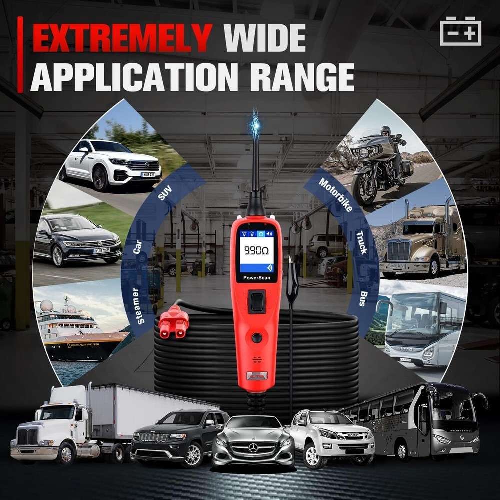2024 Autel Powerscan PS100 Probe 12V/24V Auto Electrical Circuit System Tester