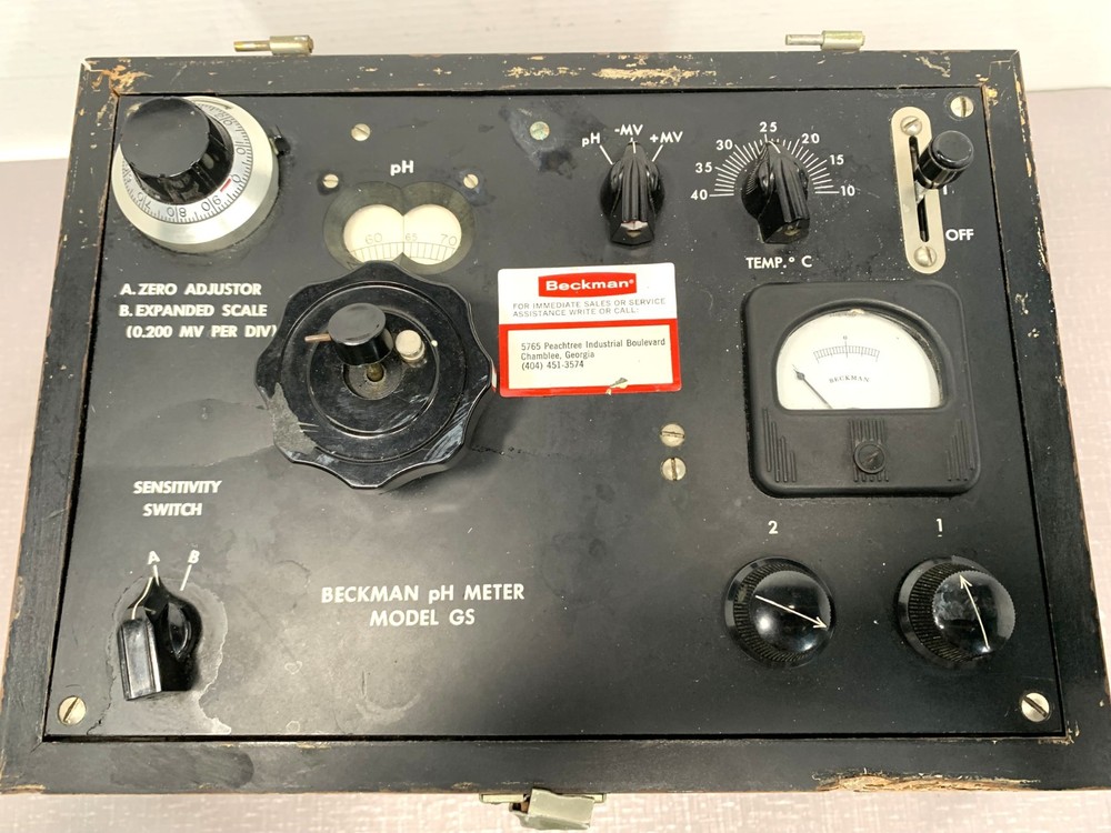 Vintage Beckman PH Meter Model GS Ph Meter Untested
