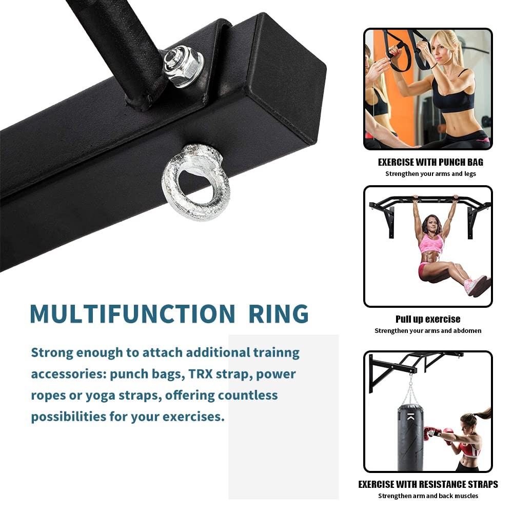 Wall Mounted Pull Up Bar with Multi Grip for Pull-up Chin-up Multifunctional ...