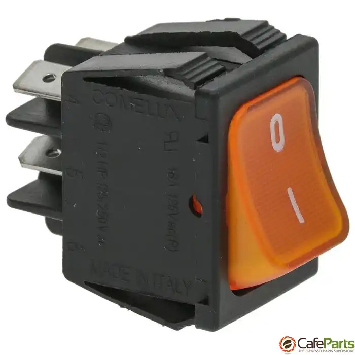 Yellow Bipolar Switch 16a 250v