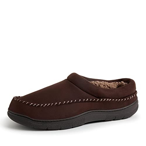 Men's Thompson Microsuede Memory Foam Clog Slipper Large Coffee