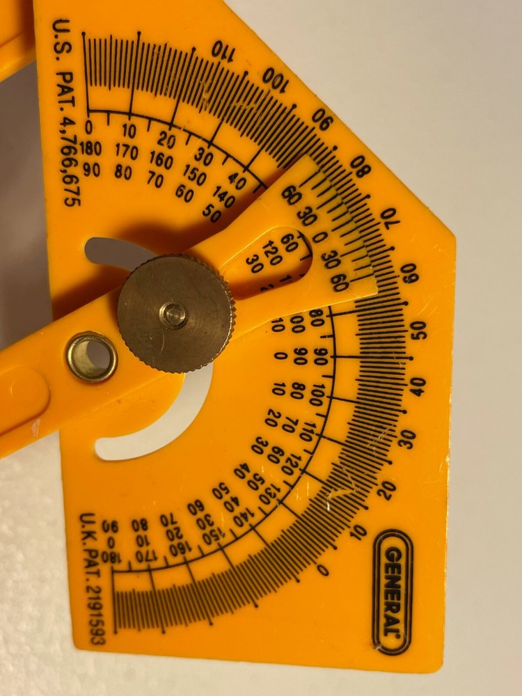 General Tools 29 Plastic Protractor and Angle Finder Yellow measuring tool