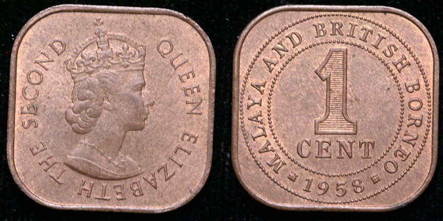 Malaya and British Borneo 1958 One Cent