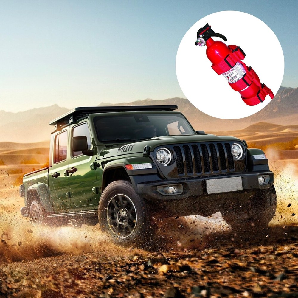 1 Pcs Red Fire Extinguisher Holder, Adjustable Fire Extinguisher Fixed Belt ,...