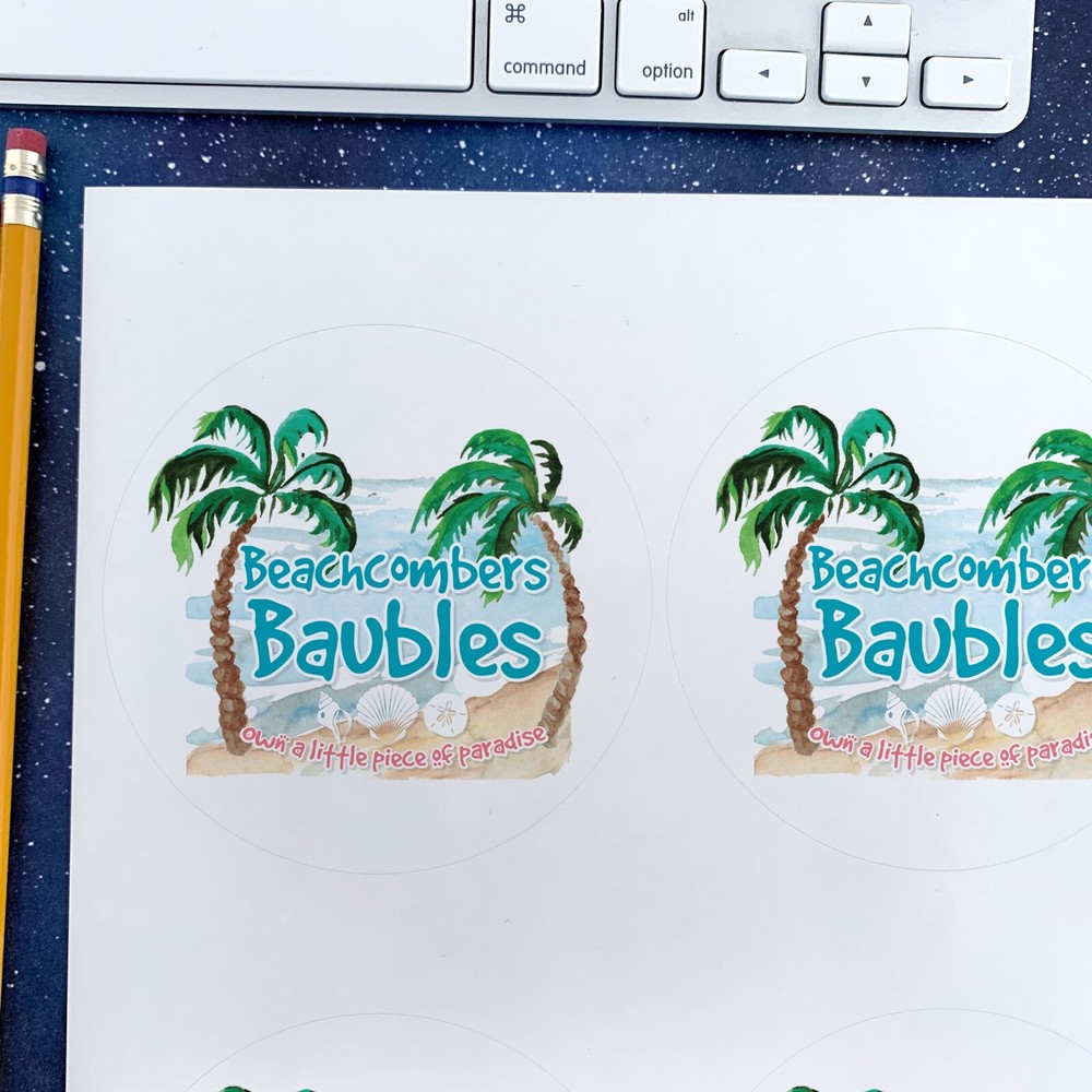 (6) Business Custom Logo Stickers/Labels (3" Round/Large)