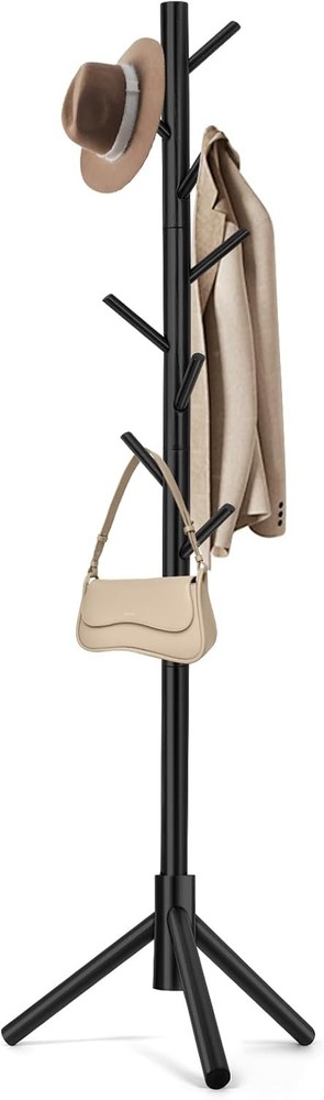 Coat Rack Freestanding Coat Rack W/ 8 Hooks & 3 Adjustable Size Tree Coat Racks