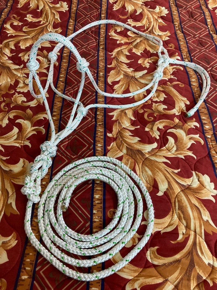 Mule/Donkey Adjustable Rope Halter & 8ft Lead