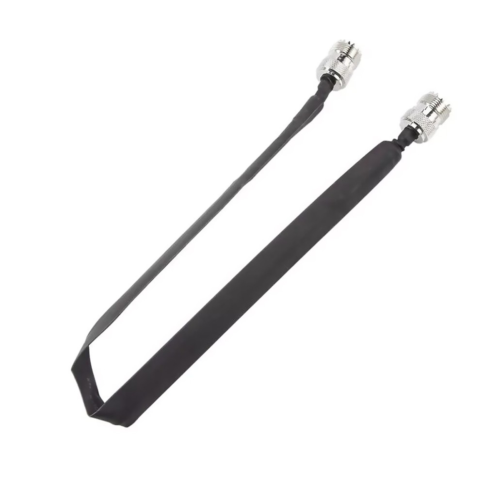 Plastic Window Pass Through Flat RF Coaxial Cable UHF Female 12-Inch 50 Ohms