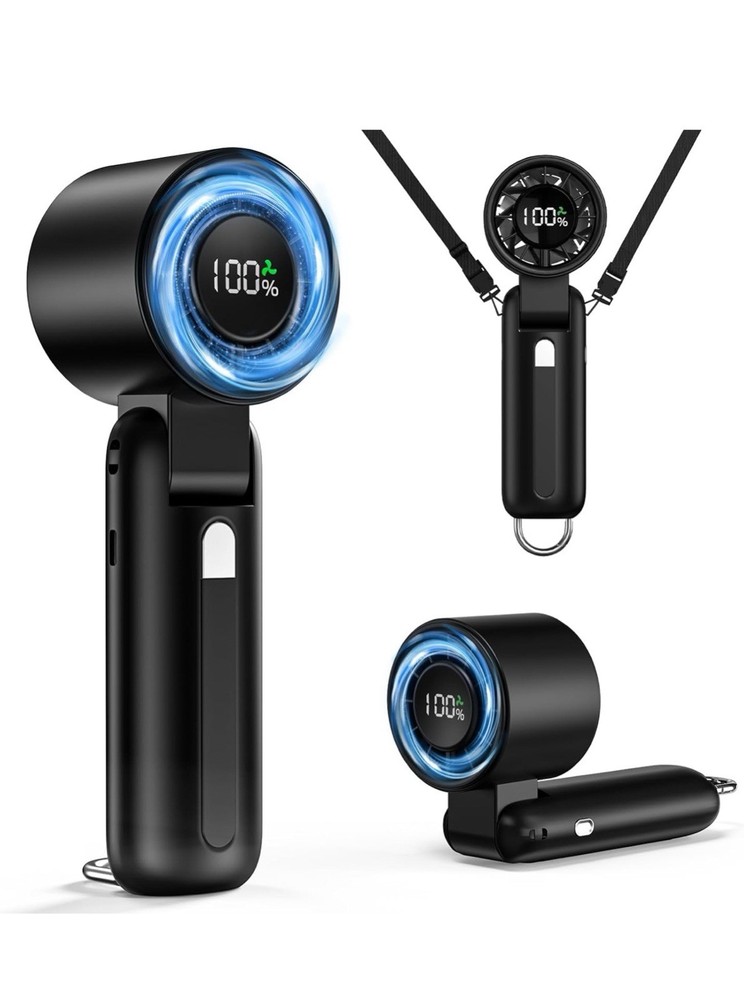 4 in 1 Turbo Handheld Fan - 100-Speed Adjustable, 160