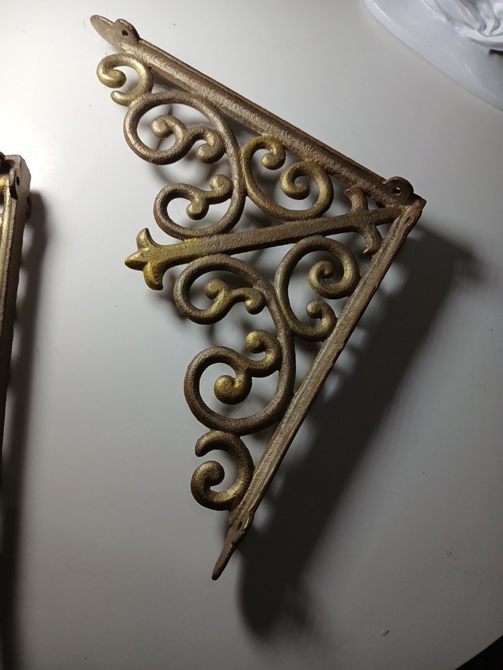 Wall Mount Cast Iron Antique Rustic Shelf Cistern Brackets Shelf Brackets