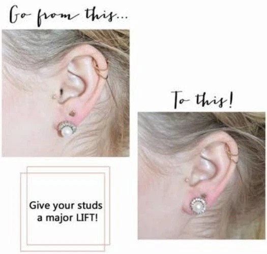 Secure Locking Earring Backs in Platinum - Hypoallergenic with Support Disc