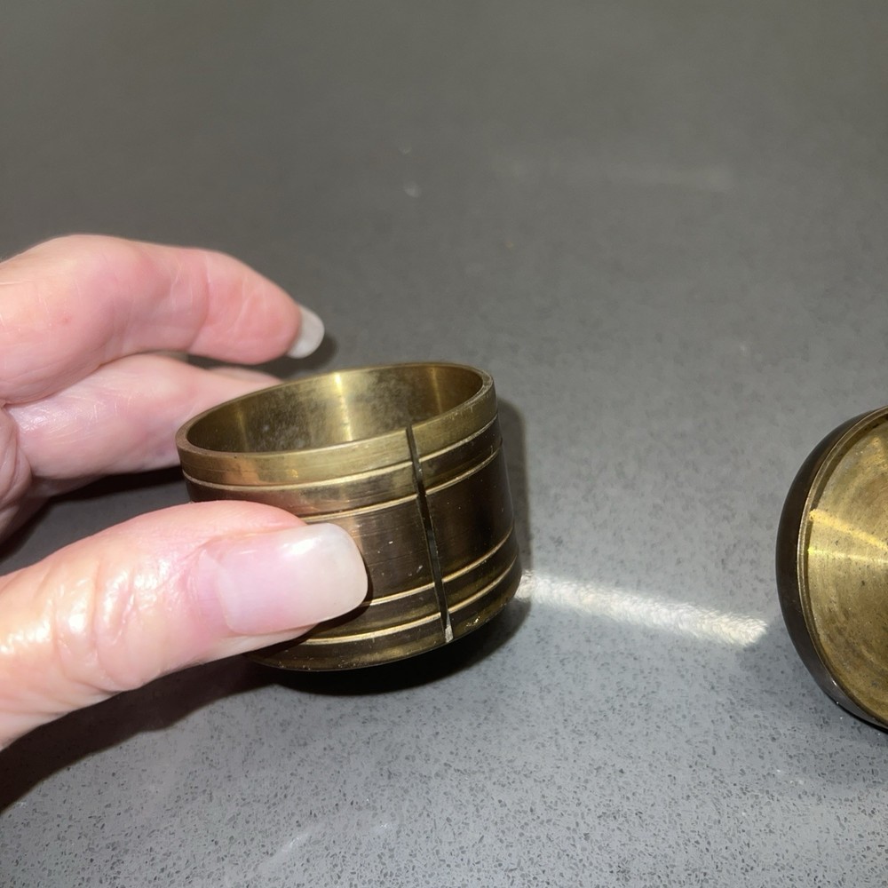 Vintage Brass Desktop Stamp Roll Dispenser Box