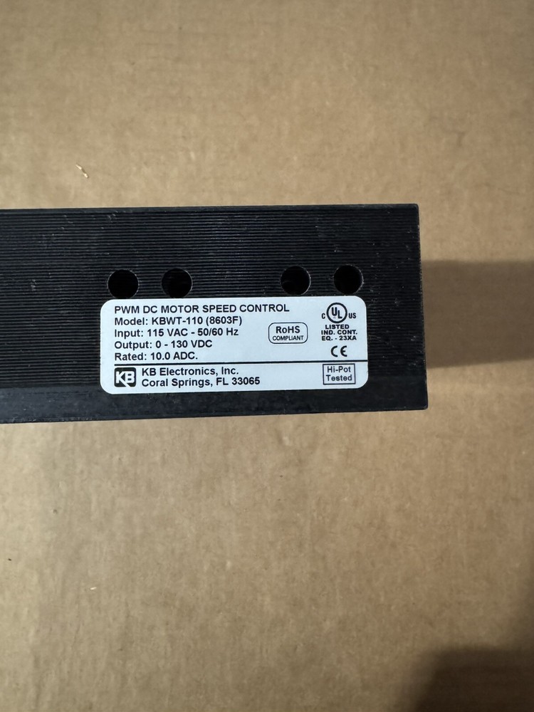KB Electronics KBWT-110 (8603F) DC Drive Controller