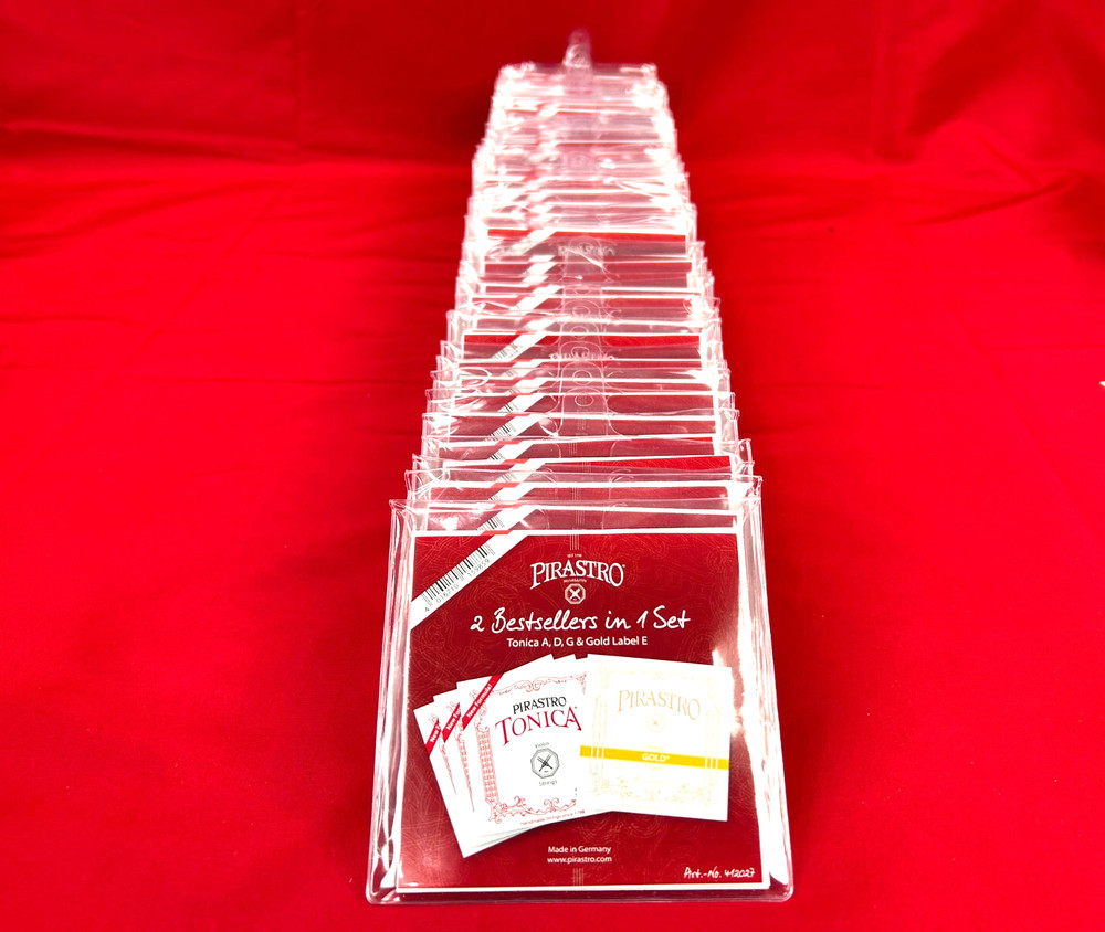 100% Authentic Pirastro Tonica Violin String Set 4/4 A,D,G Gold Label E LOOP