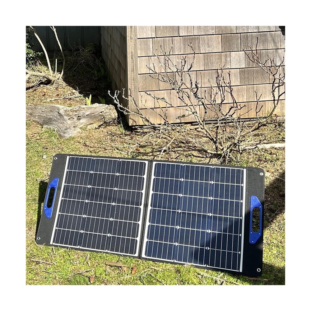 100 Watt Folding Portable Solar Panel- New Shade Stopper™ Tech: Output DOE