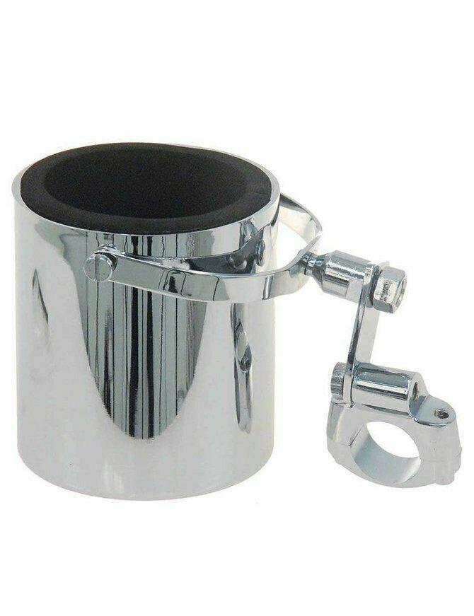 Motorcycle Cup Holder Chrome Handlebar Drink  Holder for Harley Universal