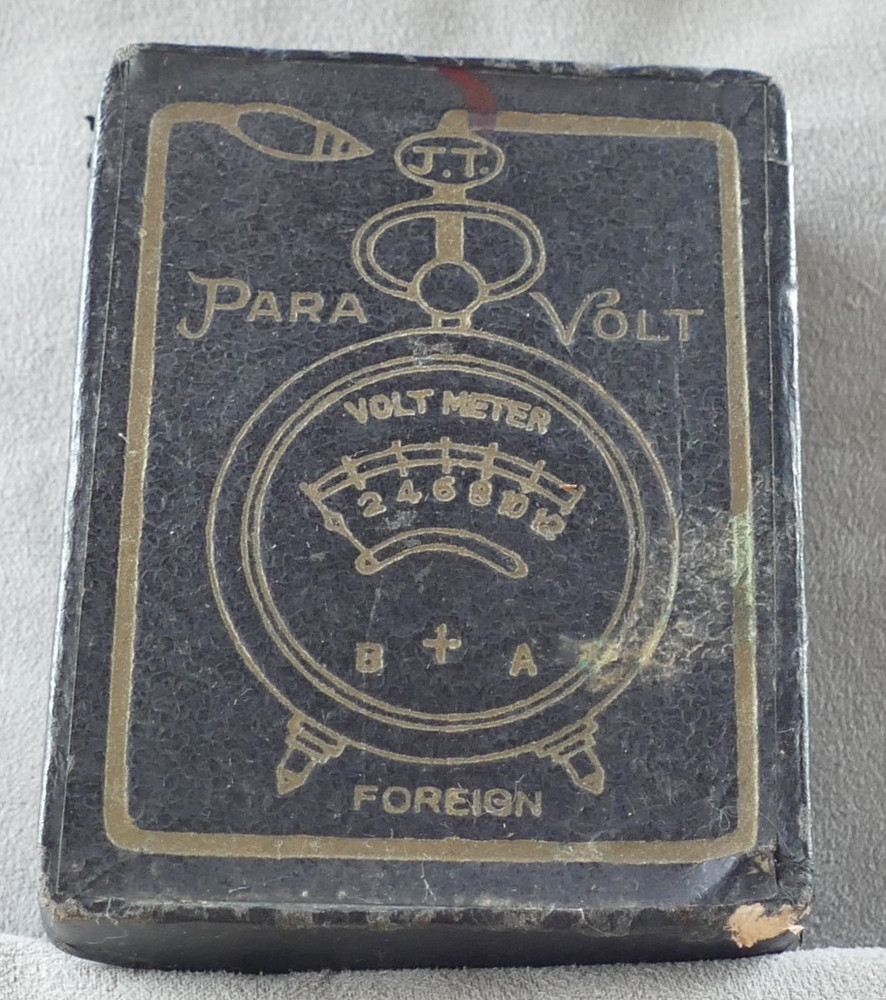 J. T. Para Volt boxed Voltmeter Foreign - around 1930s- Working - original box