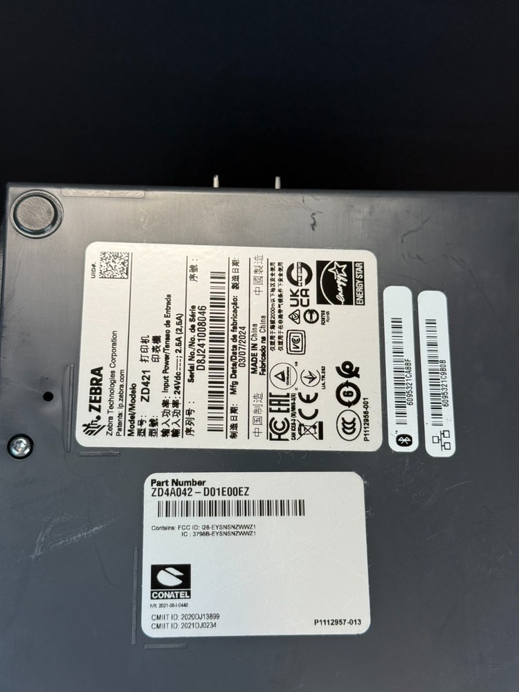 Zebra ZD421 Direct Thermal Barcode Label Printer USB Bluetooth Ethernet