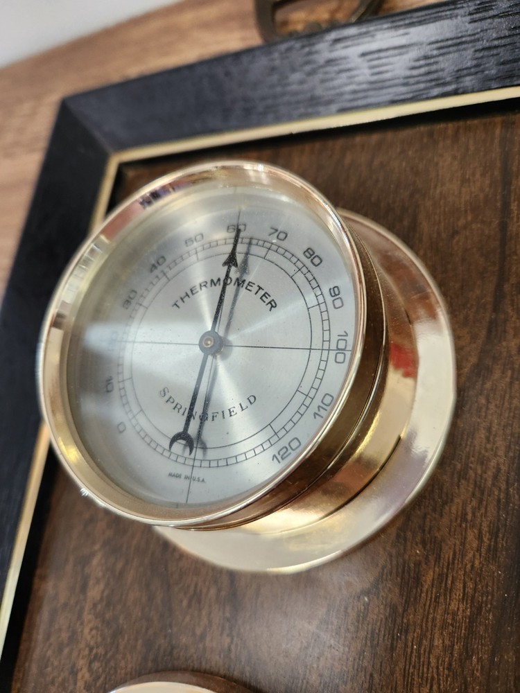 SPRINGFIELD INSTRUMENT CO Vintage Thermometer, Barometer, & Humidity Meter